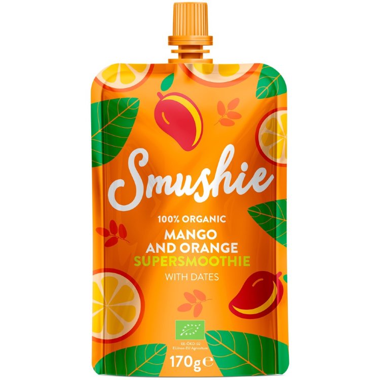 Smushie Organic Mango Orange Date Smoothie 170g
