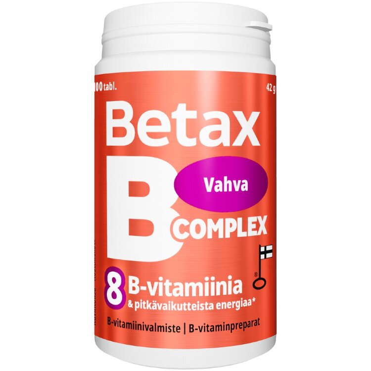 Betax B-Complex 100 tab. Long-acting strong B-vitamin preparation, Vitabalans