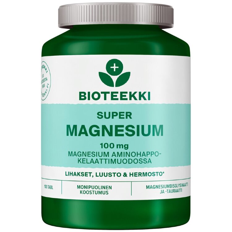 Bioteekki Super Magnesium dietary supplement 100 tablets