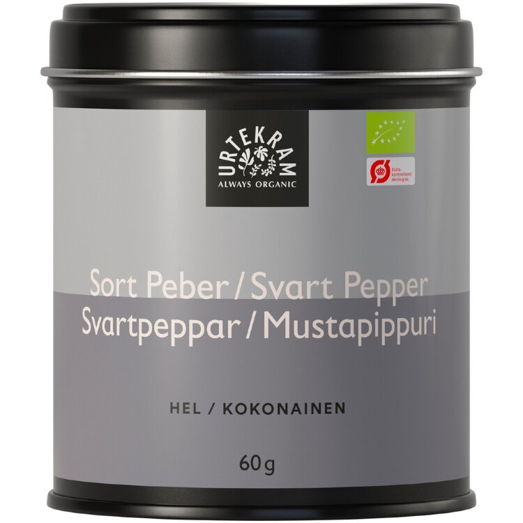 Urtekram Organic Whole Black Pepper 60g