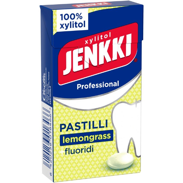 Jenkki Professional Lemongrass +fluoride Full Xylitol Pastille 34g