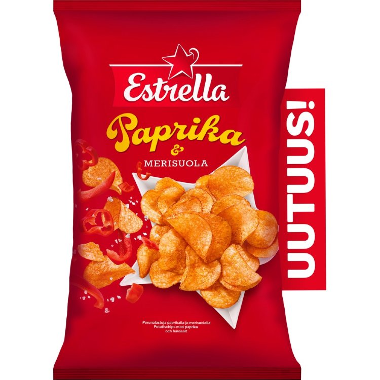 Estrella Paprika & Sea Salt Chips 275g