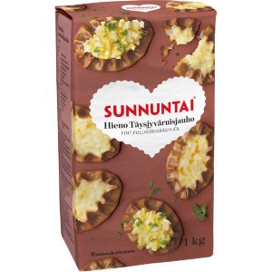 Sunnuntai 1kg Fine Whole Grain Rye Flour