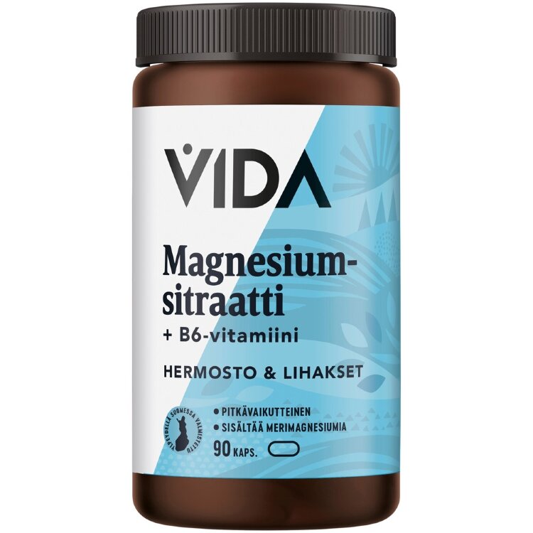 Vida Dietary Supplement Magnesium Citrate + Vitamin B6 90 Capsules / 50g