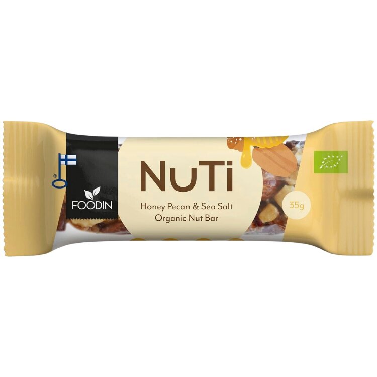 Foodin NUTI, Honey, Pecan & Sea Salt, Organic, 35g