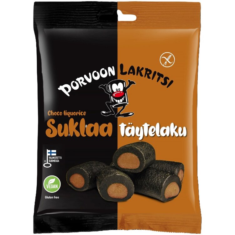 Porvoon Lakritsi Gluten-Free Filled Licorice Chocolate 150g Chocolate-Flavored Filled Licorice