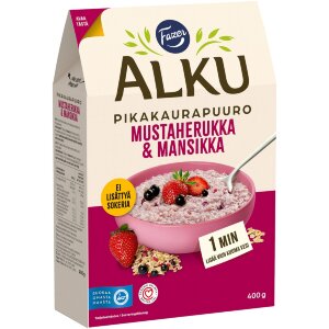 Fazer Alku Blackcurrant & Strawberry Instant Oatmeal 400 g