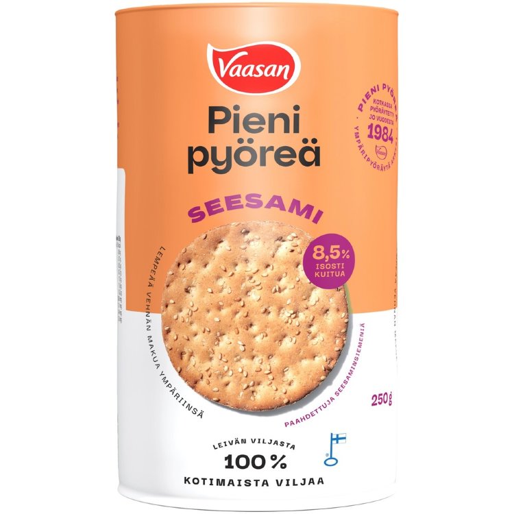 VAASAN SMALL ROUND Sesame 250 g wheat crispbread