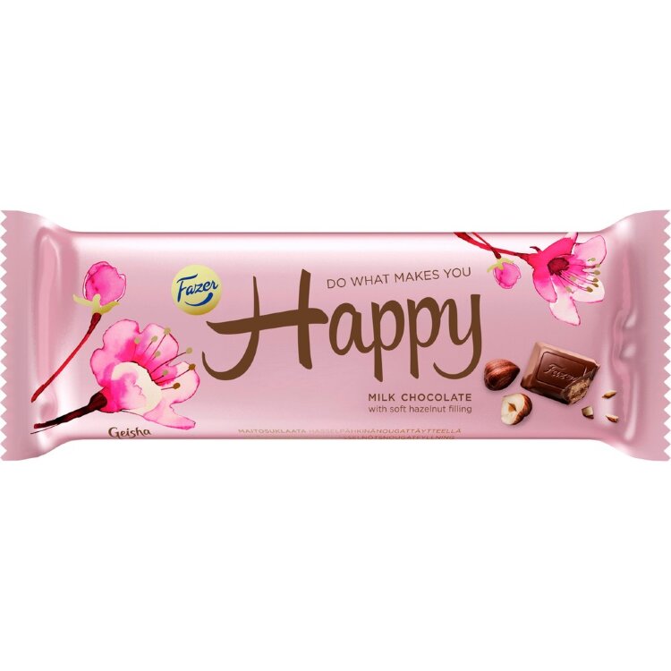 Fazer Geisha Hazelnut Nougat Chocolate Bar 100g