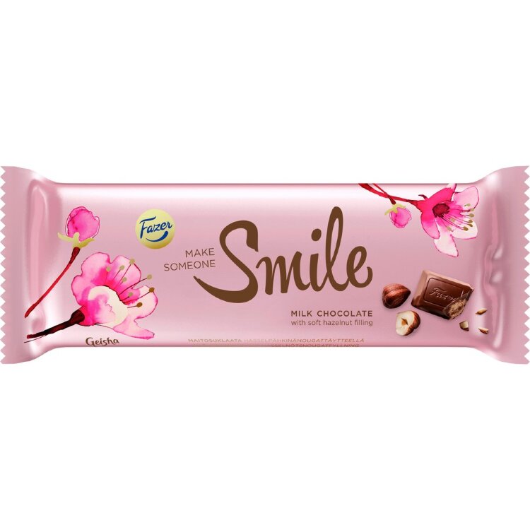 Fazer Geisha Hazelnut Nougat Chocolate Bar 100g