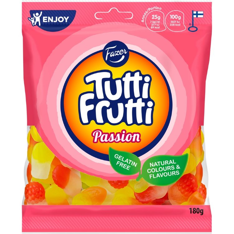 Fazer Tutti Frutti Passion Candy Bag 180g