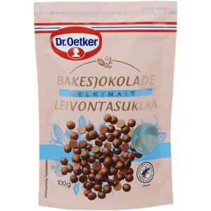 Dr. Oetker Milk Chocolate Drops for Baking 100g