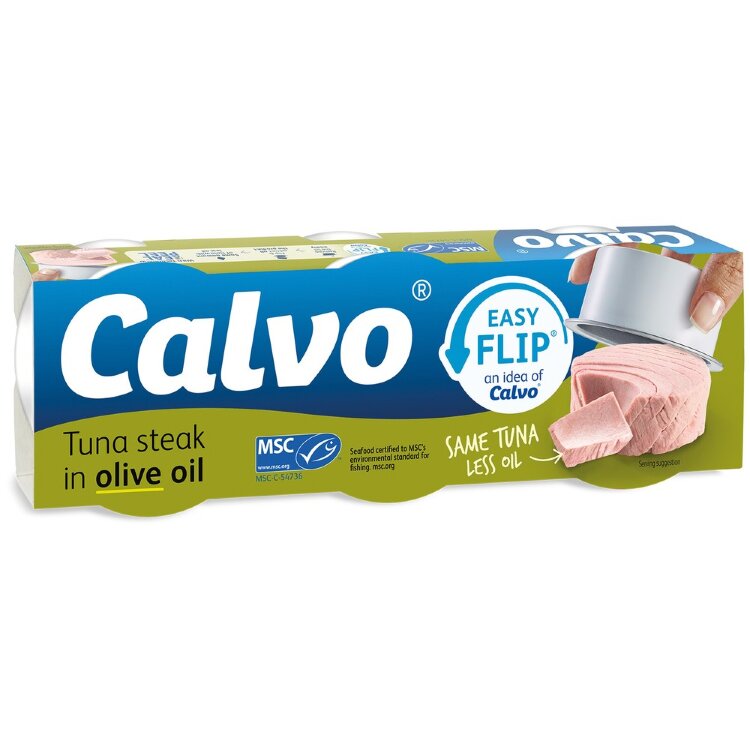 Calvo Tonnikala Oliiviöljyssä MSC 3x65/52g
