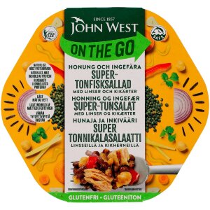 John West On The Go Honey & Ginger Super Tuna Salad with Lentils and Chickpeas 220g