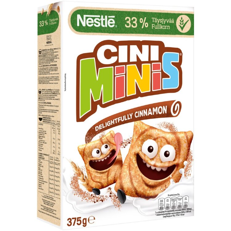 Nestlé CINI MINIS 375g Cinnamon Flavored Whole Wheat-Rice Cereals