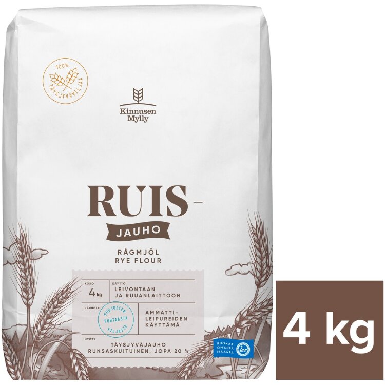 Kinnusen Mylly 4 kg Rye Flour
