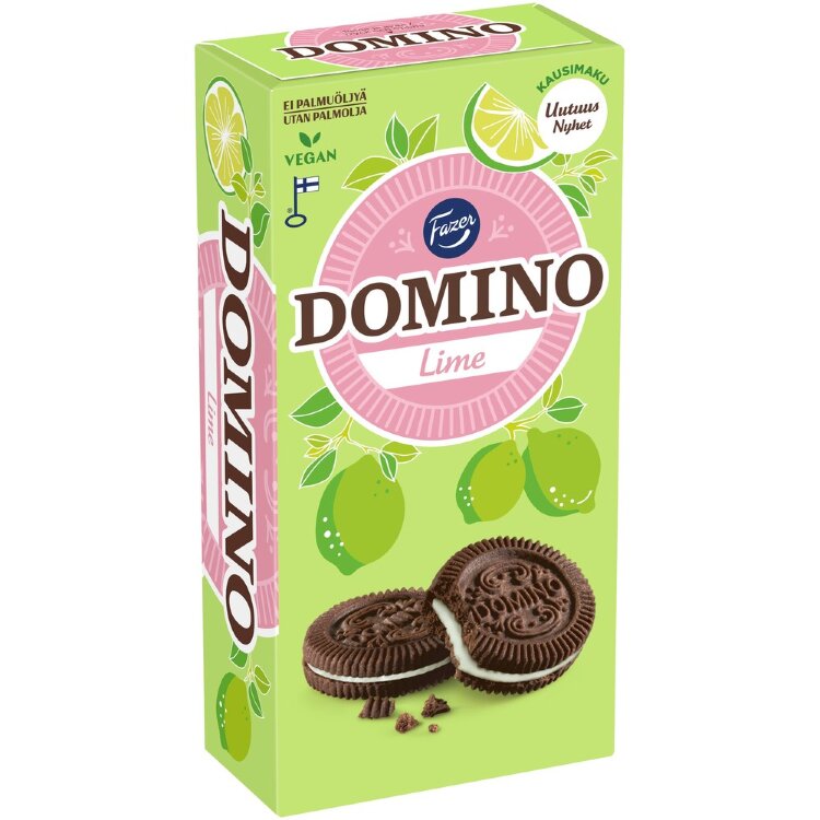Fazer Domino Lime Filled Cookie 350 g