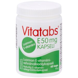 Vitatabs E 50 mg E-vitamin Wheat Germ Oil Capsule 60 Caps