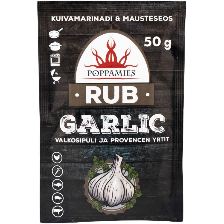 Poppamies Rub Garlic Spice Mix 50g