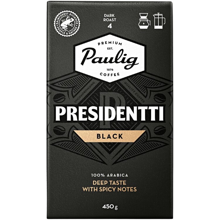 Paulig Presidentti Black Coffee Filter Grind 450g