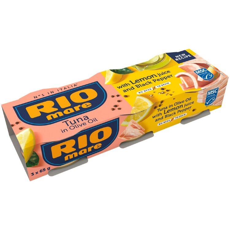 Rio Mare MSC Tonnikala sitruunapippurioliiviöljyssä 3x65g/52g