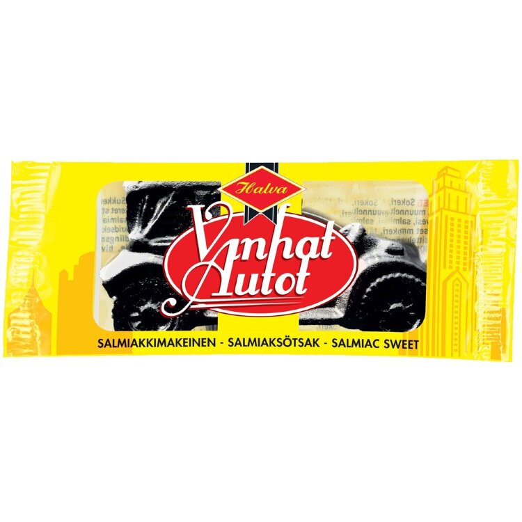 Halva Old Cars Salmiakki 15 g