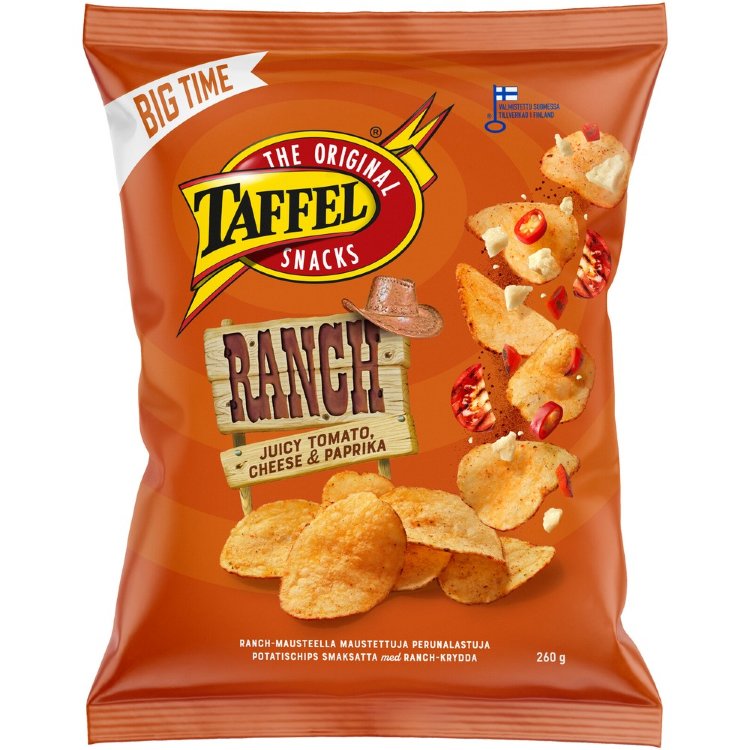 Taffel Ranch Seasoned Chips 260g