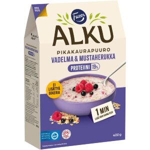 Fazer Alku Raspberry & Blackcurrant Protein Instant Oatmeal 400 g
