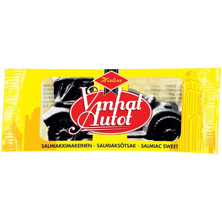 Halva Old Cars Salmiakki 15 g