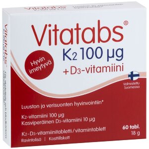Vitatabs K2 100 + D3 Vitamin 60 Tabs