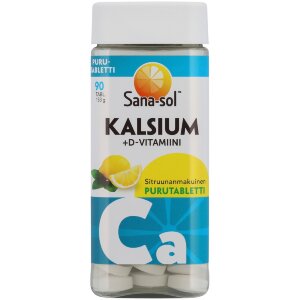 Sana-sol Calcium+D Vitamin Lemon Flavored Chewable Tablet Dietary Supplement 90tabl/153g