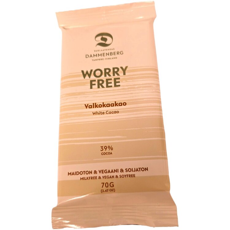 Dammenberg White Cocoa Bar, Dairy-Free, Soy-Free 70g