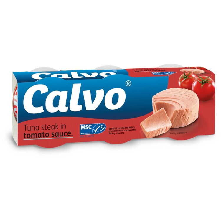 Calvo tonnikala tomaattikastikeessa MSC 3x80/52g