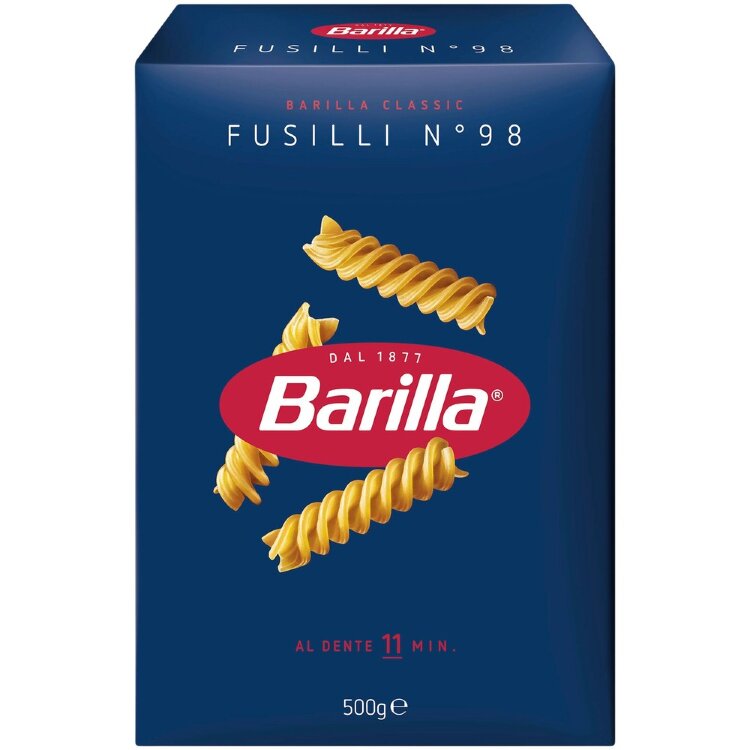 Barilla Fusilli No98 Durum Wheat Pasta 500g