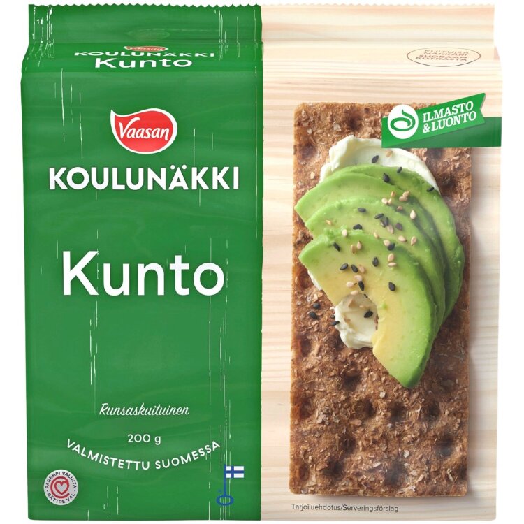 VAASAN KOULUNÄKKI Kunto 200g Whole Grain Rye Crispbread