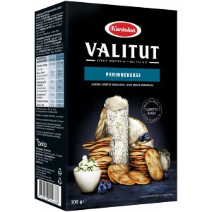 Kantola's Selected Traditional Biscuit Sourdough Baked Salt Cracker 100g