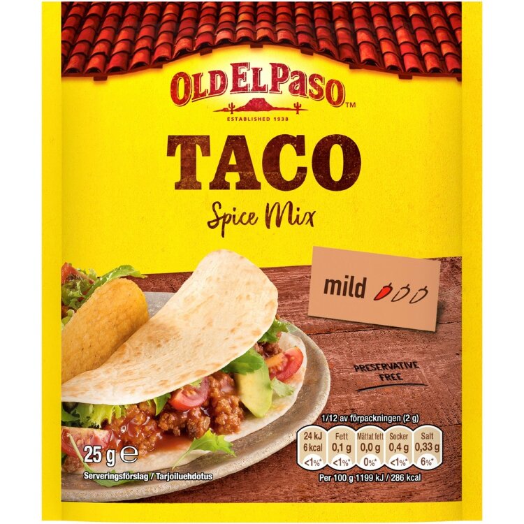 Old El Paso Taco Seasoning Original 25g