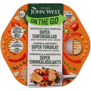 John West On The Go Super Tuna Salad with Harissa Spiced Couscous and Lentils 220g