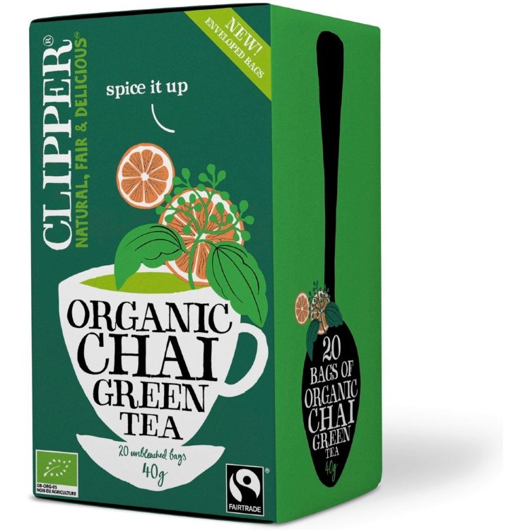 Clipper Organic and Fair Trade Green Chai Tea 40g / 20 Bags