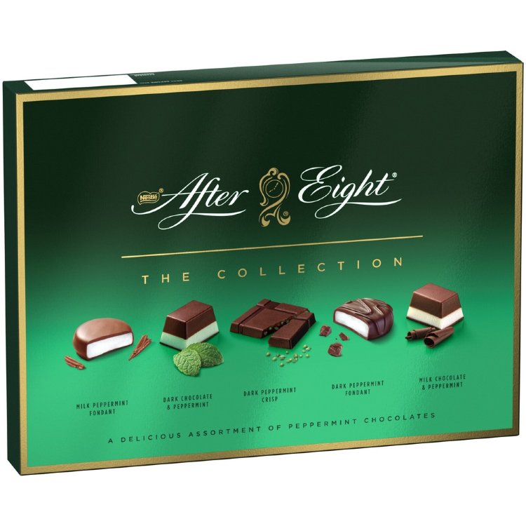 After Eight 199g Dark And Milk Chocolate With Mint Filling Chocolate Box