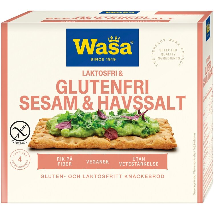 Wasa Sesame & Sea Salt Gluten-Free and Lactose-Free Crispbread 240g