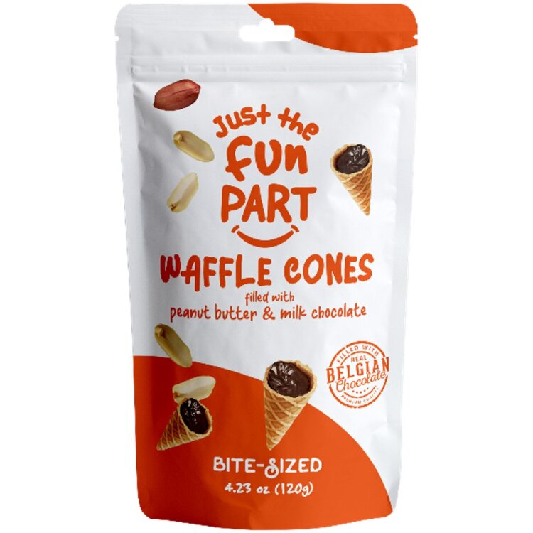 Just the Fun Part Milk Chocolate & Peanut Butter Waffle Cone