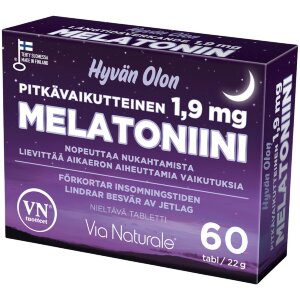 Hyvän Olon Long-Acting Melatonin 1.9 mg 60 tablets Via Naturale