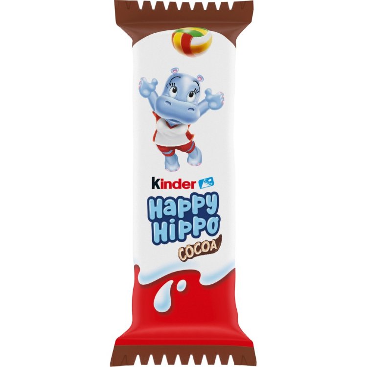 Kinder Happy Hippo Crisp Waffle Bar Filled With Milk And Cocoa Cream  20.7g