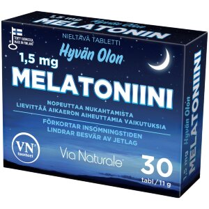 Hyvän Olon Melatonin 1.5 mg 30 tabl Via Naturale