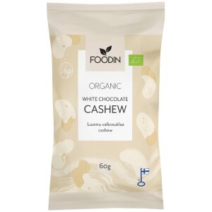 Foodin White Chocolate Cashew Organic 60g