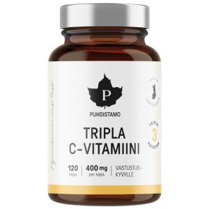 Puhdistamo Tripla Vitamin C 400 mg 120 Capsules