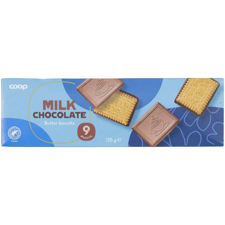 Coop Milk Chocolate Butter Cookies 125 g