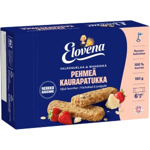 Elovena 6x30g White Chocolate & Strawberry Soft Oat Bar