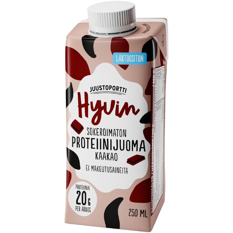 Juustoportti Well Protein Drink 250 ml Cocoa Lactose Free